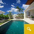 Long view of the Trichad Villas pool