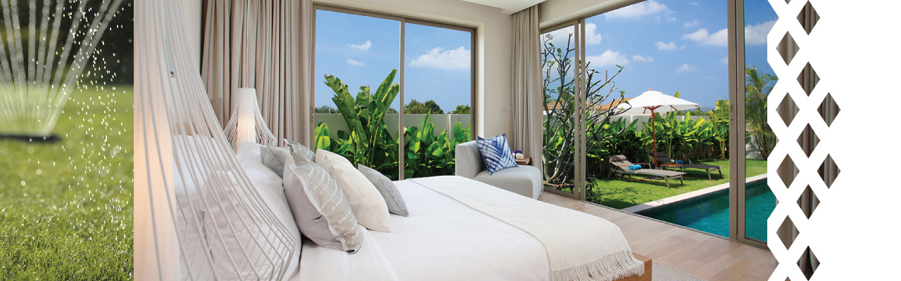 Bedroom on the pool